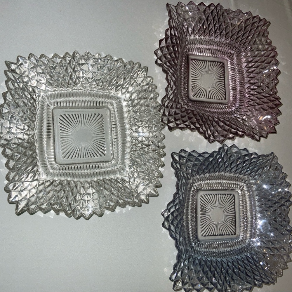 Vintage glass candy dishes